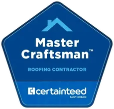 CertainTeed Master Craftsman roofing contractor badge